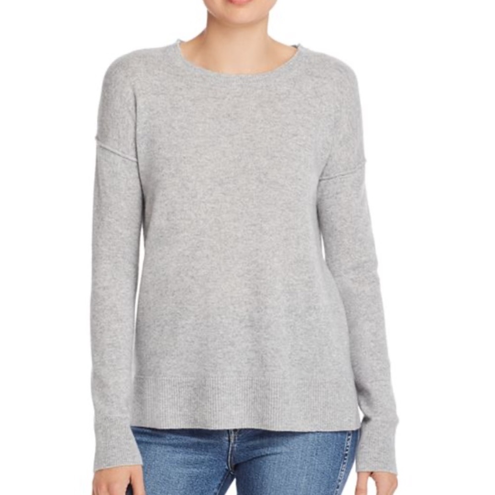 Marled Gray 100% Cashmere Bloomingdales Sweater